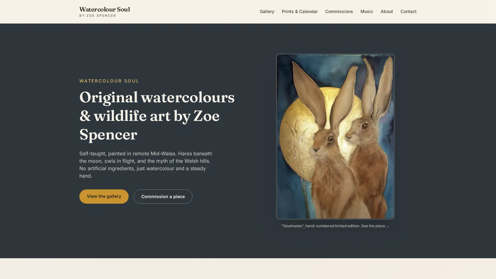 Watercolour Soul artist website
