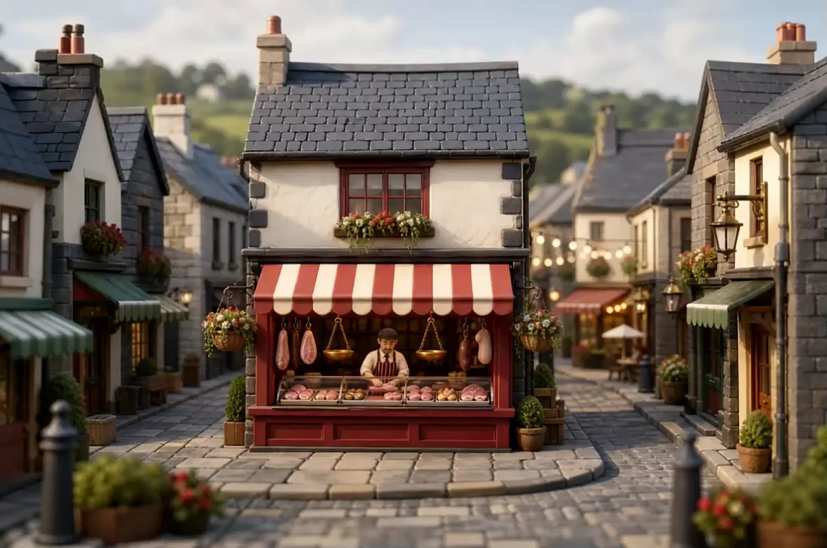 Recorded Y Stryd Fawr demo moving through a miniature Welsh high street